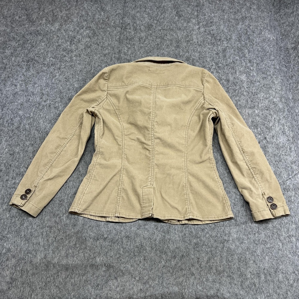 Levi Strauss Signature Jacket Womens L Beige Corduroy Blazer Button Flap Pockets - Picture 2 of 16